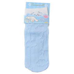 Japan Sanrio Crew Socks - Cinnamoroll / Face Light Blue