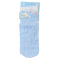 Japan Sanrio Crew Socks - Cinnamoroll / Face Light Blue - 1