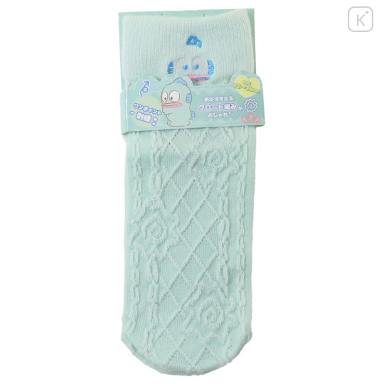 Japan Sanrio Crew Socks - Hangyodon / Face Light Green - 1