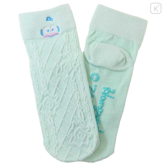 Japan Sanrio Crew Socks - Hangyodon / Face Light Green - 2