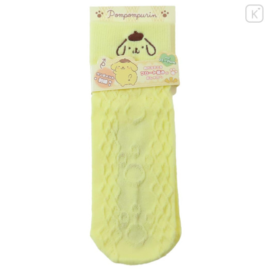 Japan Sanrio Crew Socks - Pompompurin / Face Yellow - 1