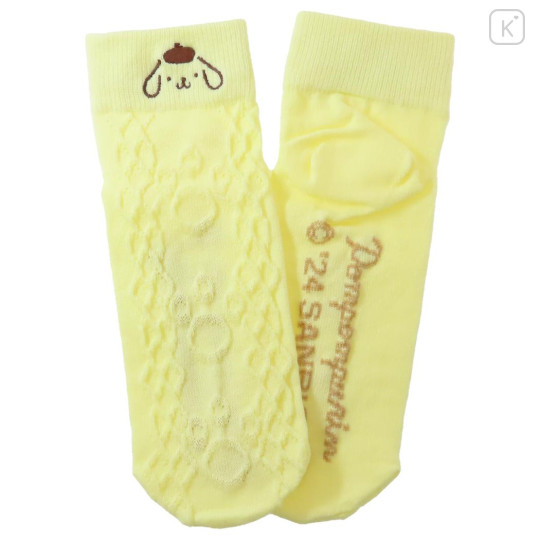 Japan Sanrio Crew Socks - Pompompurin / Face Yellow - 2