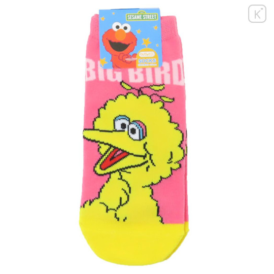 Japan Sesame Street Socks - Big Bird / Pink & Yellow - 1