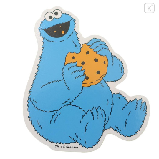 Japan Sesame Street Big Sticker - Cookie Monster - 1