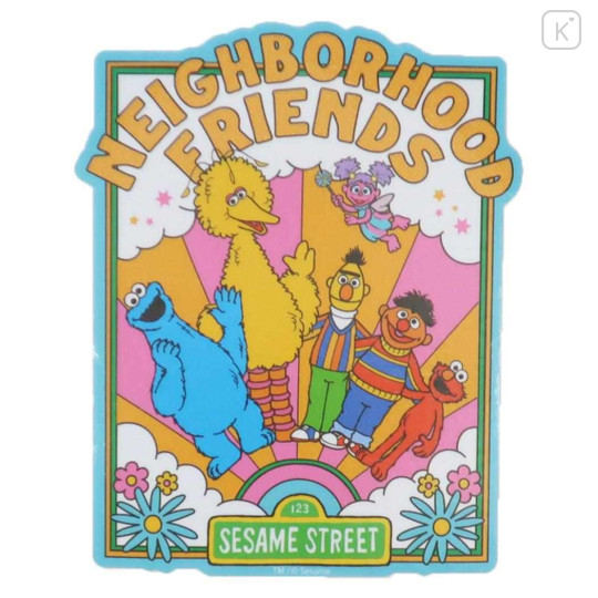 Japan Sesame Street Vinyl Sticker - Neighborhood Friends - 1