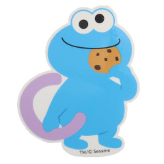 Japan Sesame Street Vinyl Sticker - Cookie Monster Alphabet C