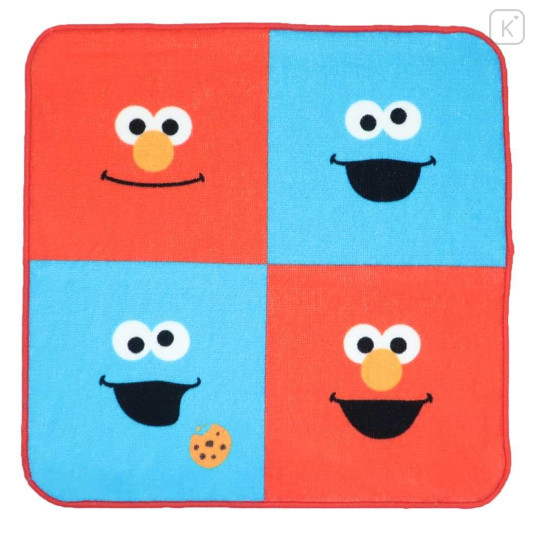 Japan Sesame Street Handkerchief - Elmo & Cookie Monster - 1