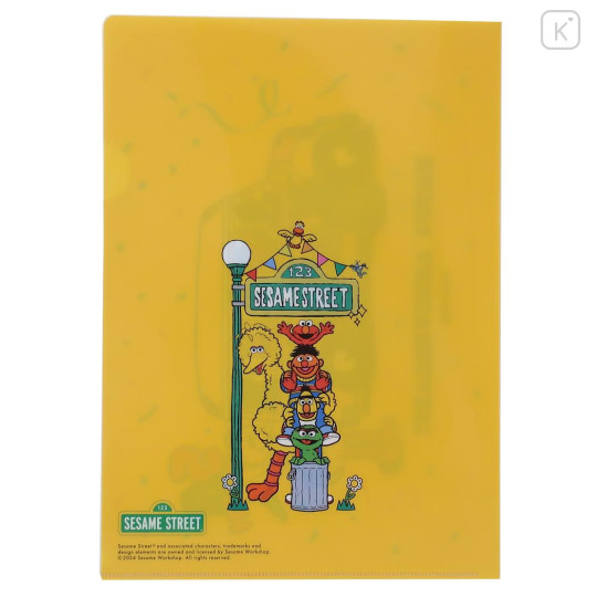 Japan Sesame Street A4 Clear File Folder - Happy 55th Anniversary Yellow - 2