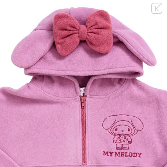 Japan Sanrio Fleece Half Zip Hoodie (L) - My Melody - 2