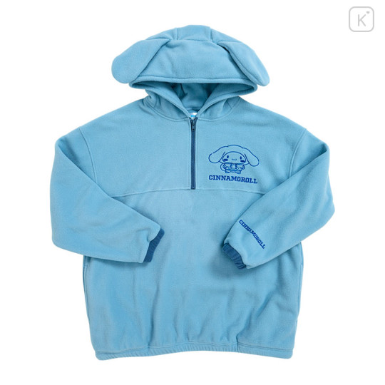 Japan Sanrio Fleece Half Zip Hoodie (M) - Cinnamoroll - 1