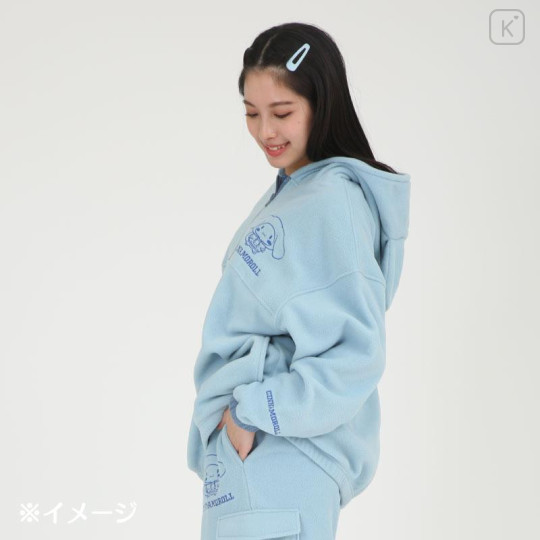 Japan Sanrio Fleece Half Zip Hoodie (M) - Cinnamoroll - 5