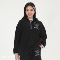 Japan Sanrio Fleece Half Zip Hoodie (M) - Kuromi - 4