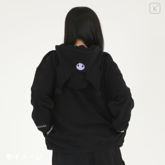 Japan Sanrio Fleece Half Zip Hoodie (M) - Kuromi - 6