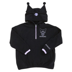 Japan Sanrio Fleece Half Zip Hoodie (L) - Kuromi