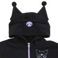 Japan Sanrio Fleece Half Zip Hoodie (L) - Kuromi - 2