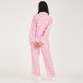 Japan Sanrio Shirt Pajamas (M) - Hello Kitty / Girly Flower Pink - 3