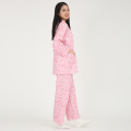 Japan Sanrio Shirt Pajamas (M) - Hello Kitty / Girly Flower Pink - 4