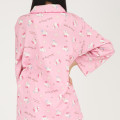 Japan Sanrio Shirt Pajamas (M) - Hello Kitty / Girly Flower Pink - 7