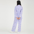 Japan Sanrio Shirt Pajamas (L) - Hello Kitty / Girly Flower Purple - 3