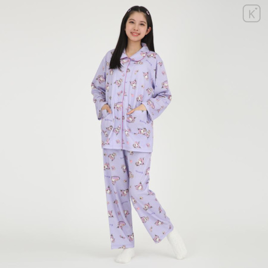 Japan Sanrio Shirt Pajamas (M) - Kuromi / Girly Purple - 1