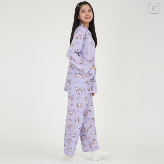 Japan Sanrio Shirt Pajamas (M) - Kuromi / Girly Purple - 4