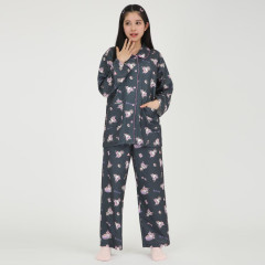 Japan Sanrio Shirt Pajamas (M) - Kuromi / Black