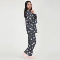 Japan Sanrio Shirt Pajamas (M) - Kuromi : Black - 4