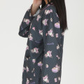 Japan Sanrio Shirt Pajamas (M) - Kuromi : Black - 6