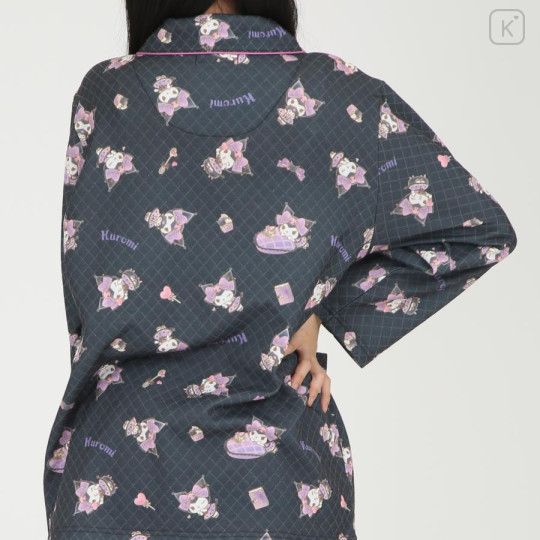 Japan Sanrio Shirt Pajamas (M) - Kuromi : Black - 7