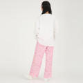 Japan Sanrio T-shirt Pajamas (M) - Hello Kitty / Ivory & Pink - 4