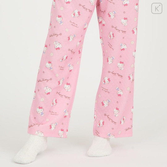 Japan Sanrio T-shirt Pajamas (L) - Hello Kitty / Ivory & Pink - 7