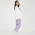 Japan Sanrio T-shirt Pajamas (M) - Kuromi / Ivory & Purple - 5