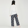 Japan Sanrio T-shirt Pajamas (M) - Kuromi / Ivory & Black - 3