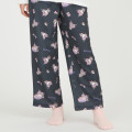 Japan Sanrio T-shirt Pajamas (M) - Kuromi / Ivory & Black - 6