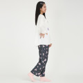 Japan Sanrio T-shirt Pajamas (L) - Kuromi / Ivory & Black - 4