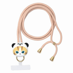 Japan Mofusand Multi Ring Plus Mascot Strap - Panda Cat Nyan