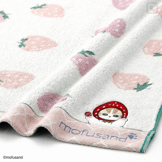 Japan Mofusand Face Towel - Strawberry Pink - 2