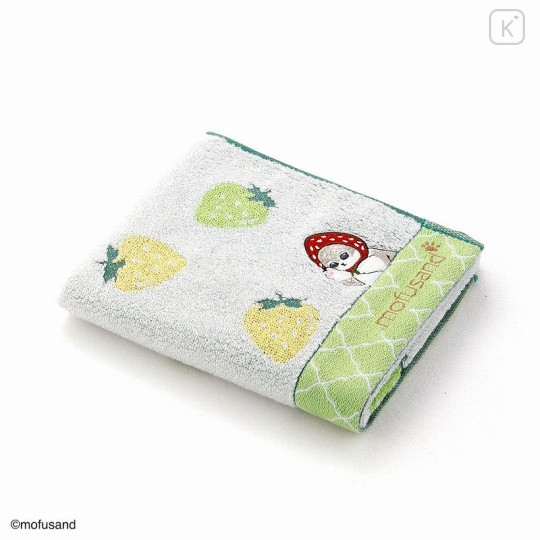 Japan Mofusand Face Towel - Strawberry Green - 1