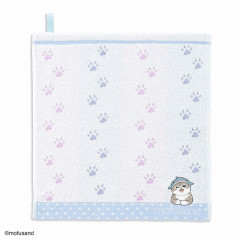 Japan Mofusand Wash Towel - Footprint Blue