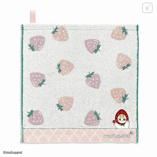 Japan Mofusand Wash Towel - Strawberry Pink - 1