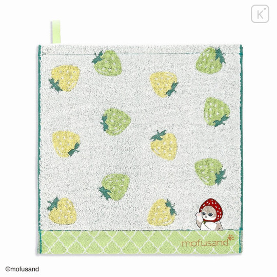 Japan Mofusand Wash Towel - Strawberry Green - 1