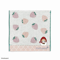 Japan Mofusand Towel Handkerchief - Strawberry Pink