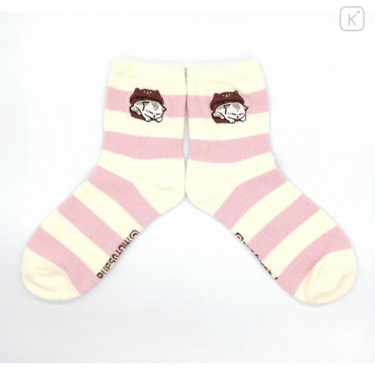 Japan Mofusand Marshmallow Socks - Sweets Nyan Border - 1