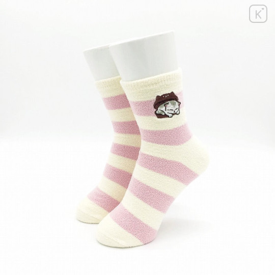 Japan Mofusand Marshmallow Socks - Sweets Nyan Border - 2