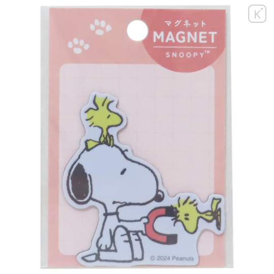 Japan Peanuts Magnet - Snoopy & Woodstock / Tease - 1