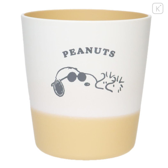 Japan Peanuts Plastic Cup - Snoopy Joe Cool / Pastel Yellow - 1