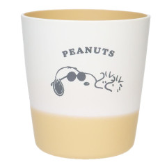 Japan Peanuts Plastic Cup - Snoopy Joe Cool / Pastel Yellow