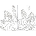 Japan Disney A5 Coloring Book - Disney Princess & Prince - 2