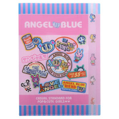 Japan Angel Blue 5 Pockets A4 Index File Holder - Pop & Cute Girls / Pink