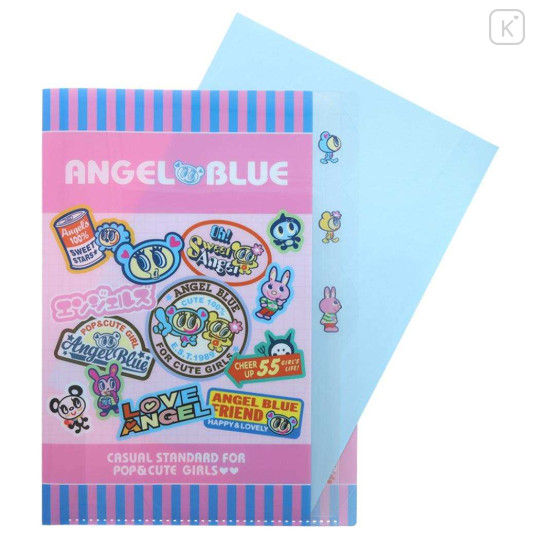 Japan Angel Blue 5 Pockets A4 Index File Holder - Pop & Cute Girls / Pink - 3